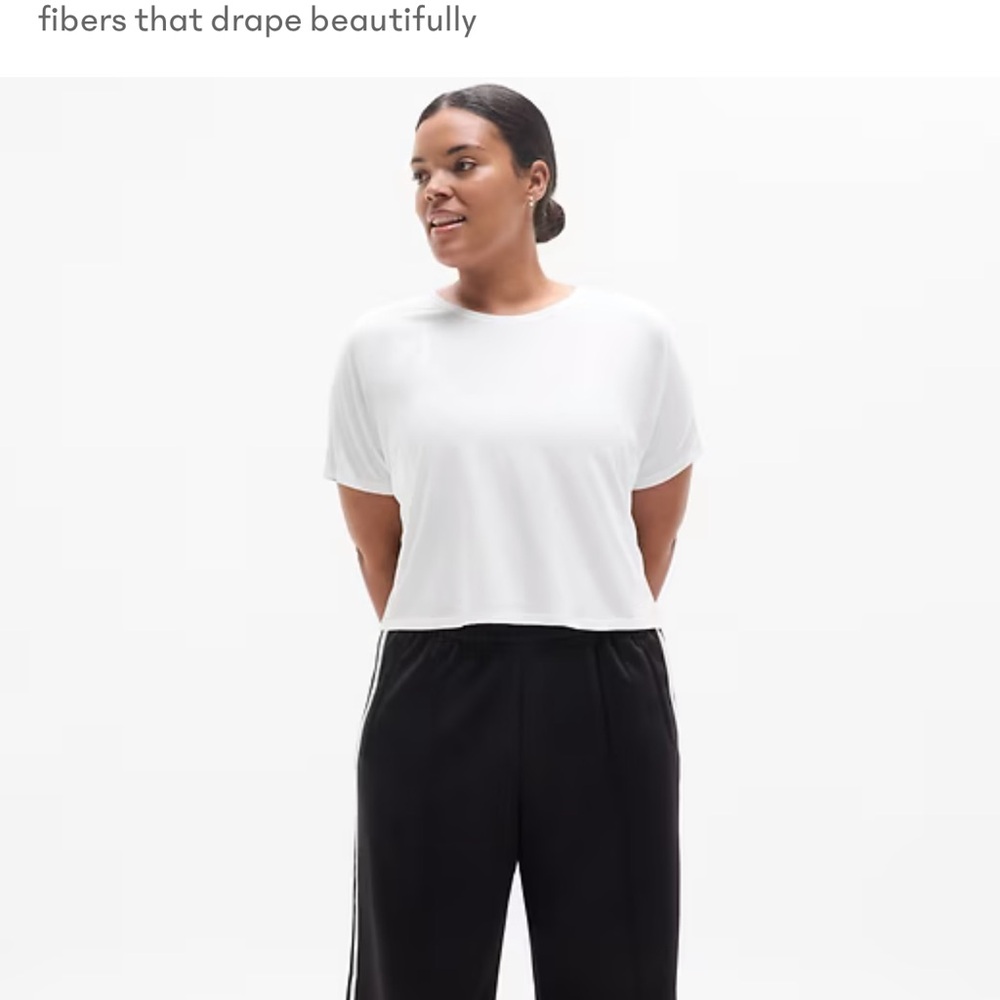 Athleta White Move With Ease Crop Tee - Picture 4 of 8